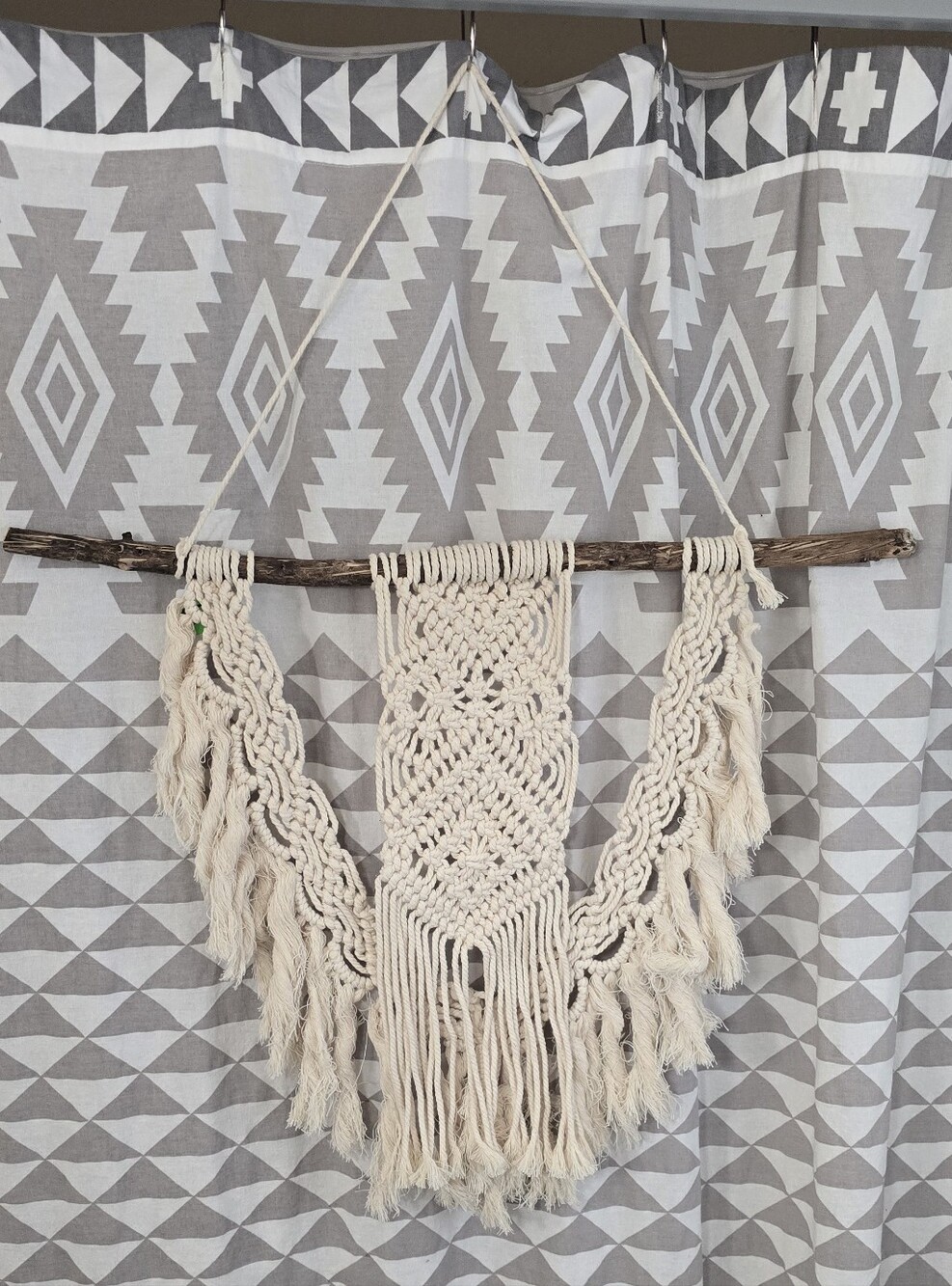 Handmade Macrame Wall Hanging in Cream – Boho Home Decor
